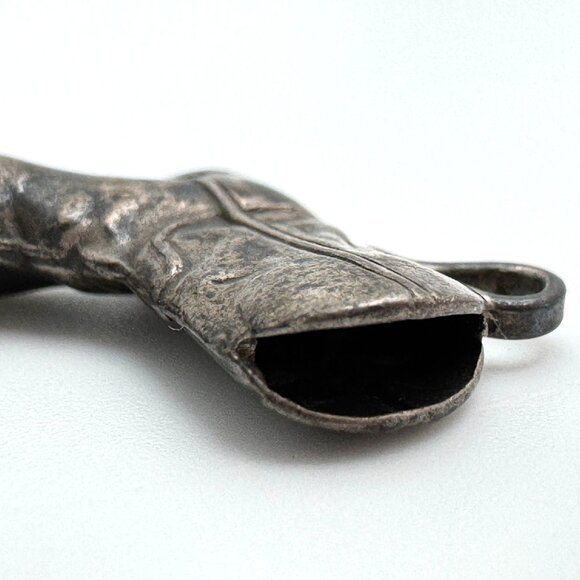 Sterling Silver Western Cowboy Charm Set Boot Spur Hat Chaps Money Bag Vintage - Picture 11 of 13